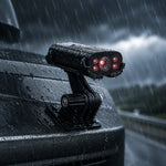 Waterproof dashcam backup camera designed to withstand heavy rain and harsh weather conditions.