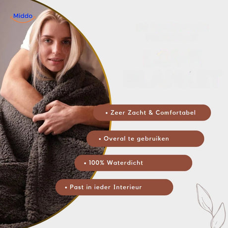 Close-up detail of soft, comfortable waterproof blanket material.