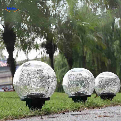 Decorative waterproof solar lamp adding stylish garden illumination.
