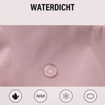 Pink waterproof expandable travel bag with durable water-resistant fabric.