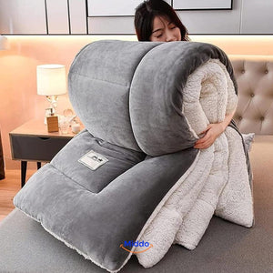 ComfortLux™ Wool-Velvet Weighted Blanket | Deep Calm & Natural Warmth