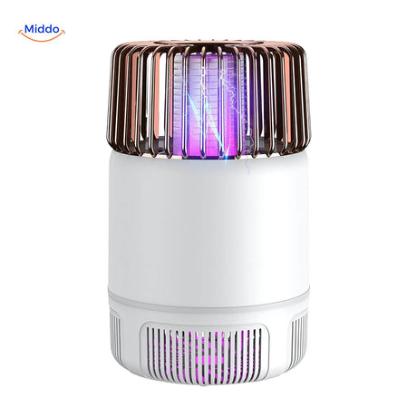 White electric mosquito killer lamp for modern home decor.