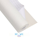 White self-adhesive leather repair patch for light-colored furniture restoration.