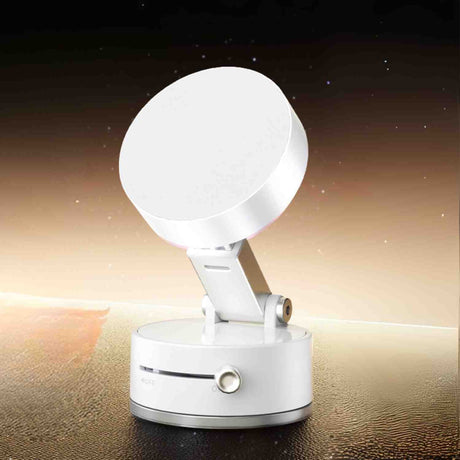 White magnetic phone holder with sleek minimalist design.