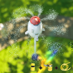 White SplashRocket sprinkler ready for backyard water play.