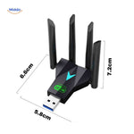 High-speed 1300Mbps performance of dual-band AeroLink wifi adapter.