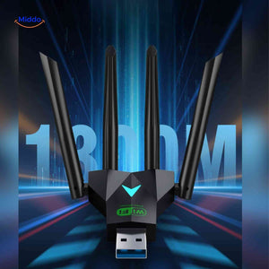 AeroLink extending wifi signal to desktop PC for enhanced connectivity.