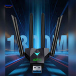 AeroLink extending wifi signal to desktop PC for enhanced connectivity.