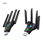 Complete specifications chart for AeroLink 1300Mbps dual-band adapter.