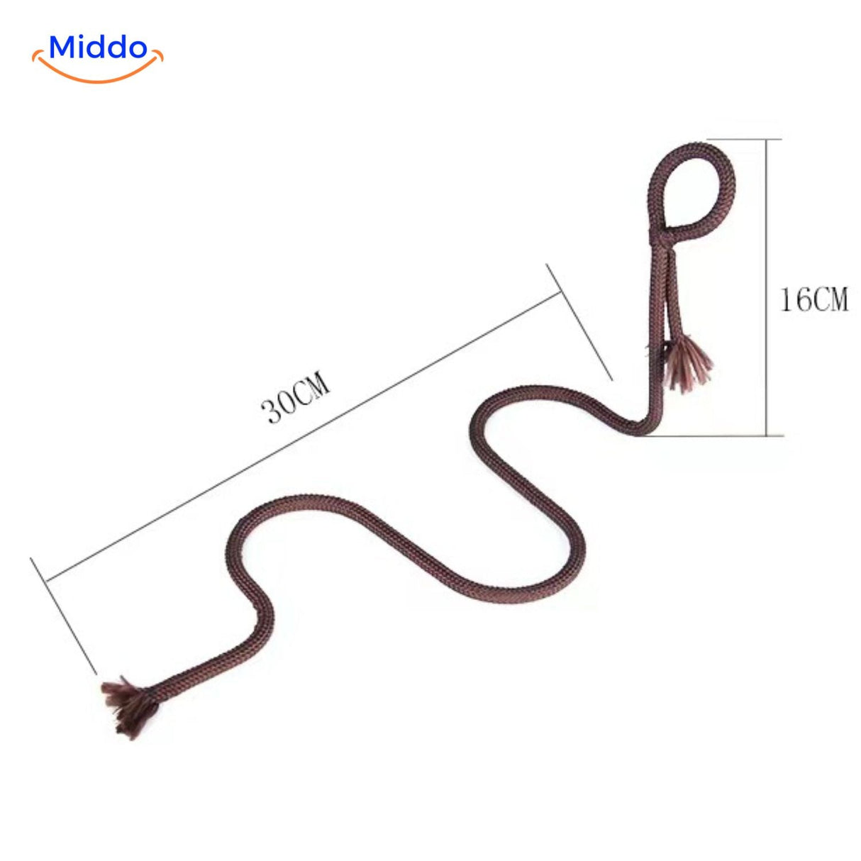Elegant wine holder with rope stand structure.