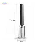 Air pressure wine opener demonstrating effortless cork extraction method.