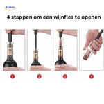 Compact wine opener dimensions and ergonomic design specifications.