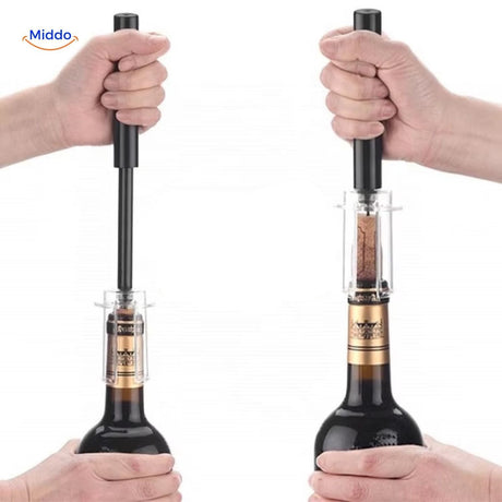 Simple operation demonstration for quick and effortless cork removal.