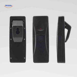 Compact wireless temperature sensor suitable for both indoor and outdoor use.