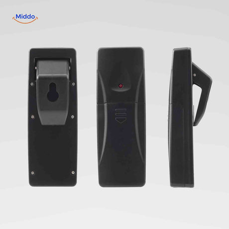 Compact wireless temperature sensor suitable for both indoor and outdoor use.