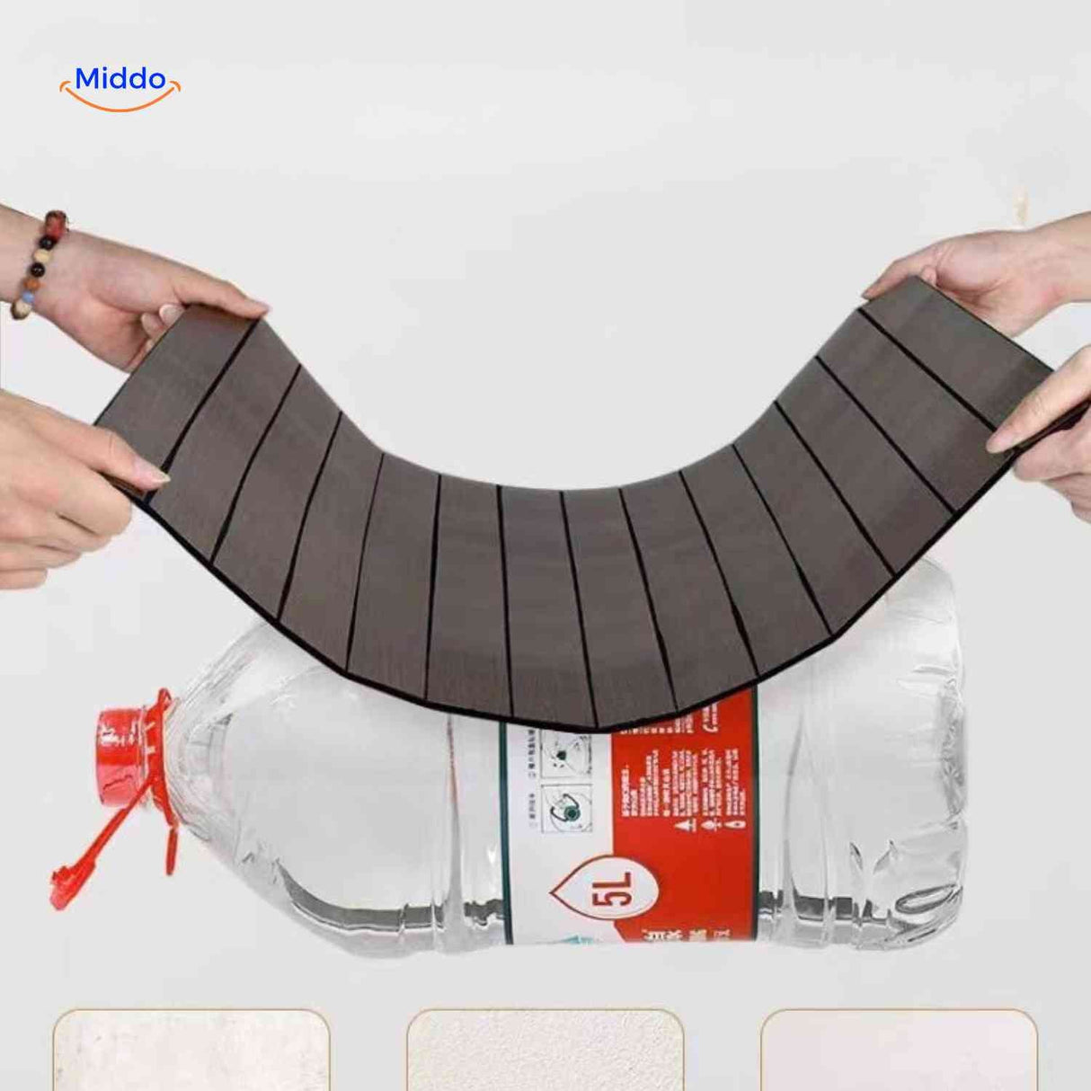 Overview of available color and texture options for the 3D self-adhesive wood slat panels.