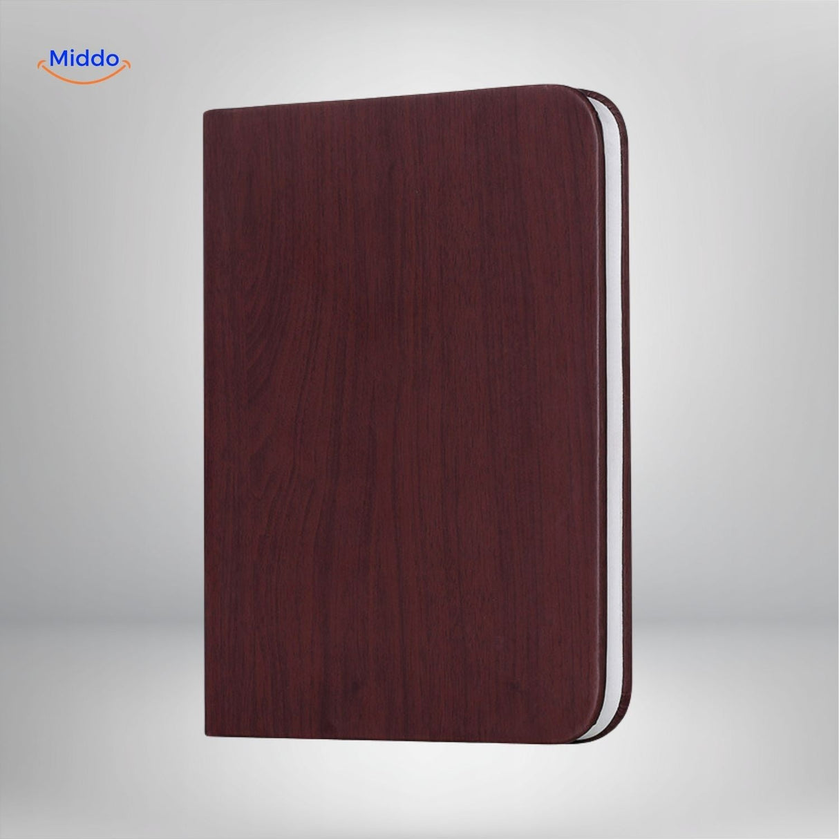 Desk lamp with dark wood finish showcasing natural wood construction