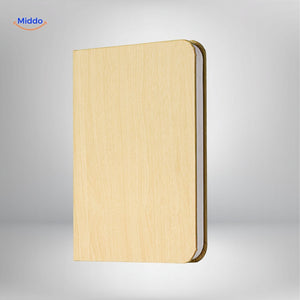 Foldable wooden lamp in light oak color with modern design