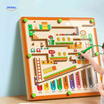 Wooden magnetic maze development game for young children.