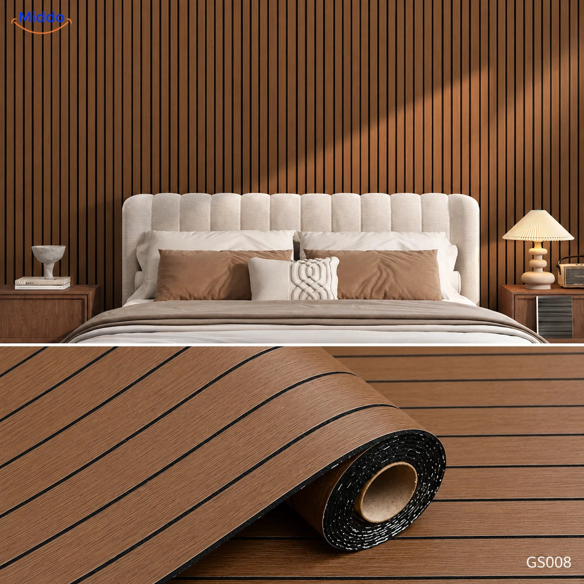 Woodline self-adhesive PVC wall panels – Palm – GS008