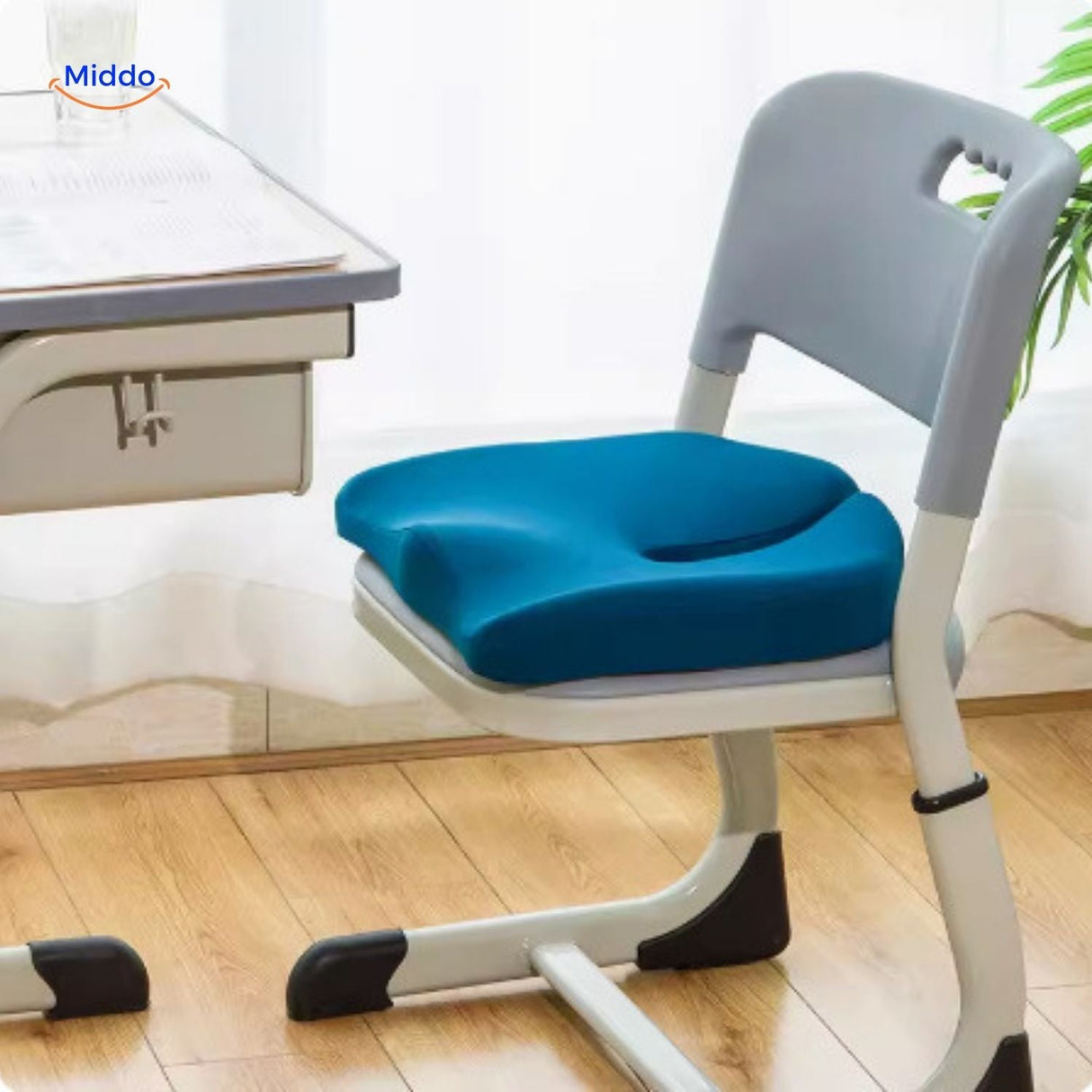 Memory foam seat cushion perfect for remote work environments and home office seating.