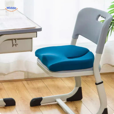 Memory foam seat cushion perfect for remote work environments and home office seating.