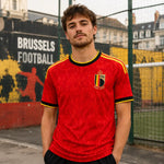 Belgium red national jersey for 2026 FIFA World Cup supporters.