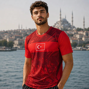 Turkey red national team World Cup 2026 supporter jersey.