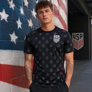 USA black with stars World Cup supporter jersey.