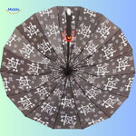 Collection of four ZenBrella umbrellas showcasing different anime patterns and colors