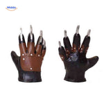 Zombiora mask paired with realistic claw gloves in various poses and angles.