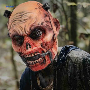 Zombiora realistic zombie mask with intricate horror details and lifelike facial features.